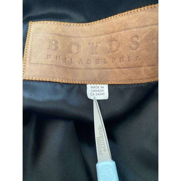 VTG Boyd's Philadelphia Luxury Leather Coat Mens US 44 Streetwear Hip Hop Jacket - Picture 3 of 16